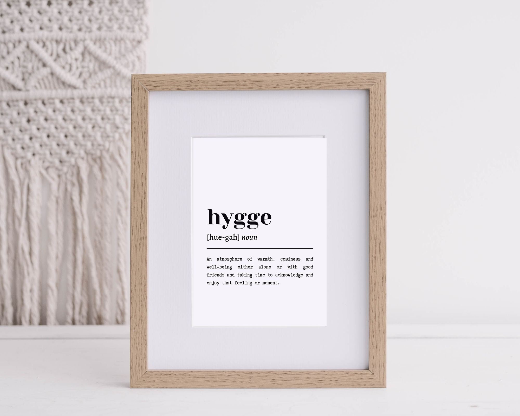 Hygge Definition Printable Word art Wall Art Instant Etsy
