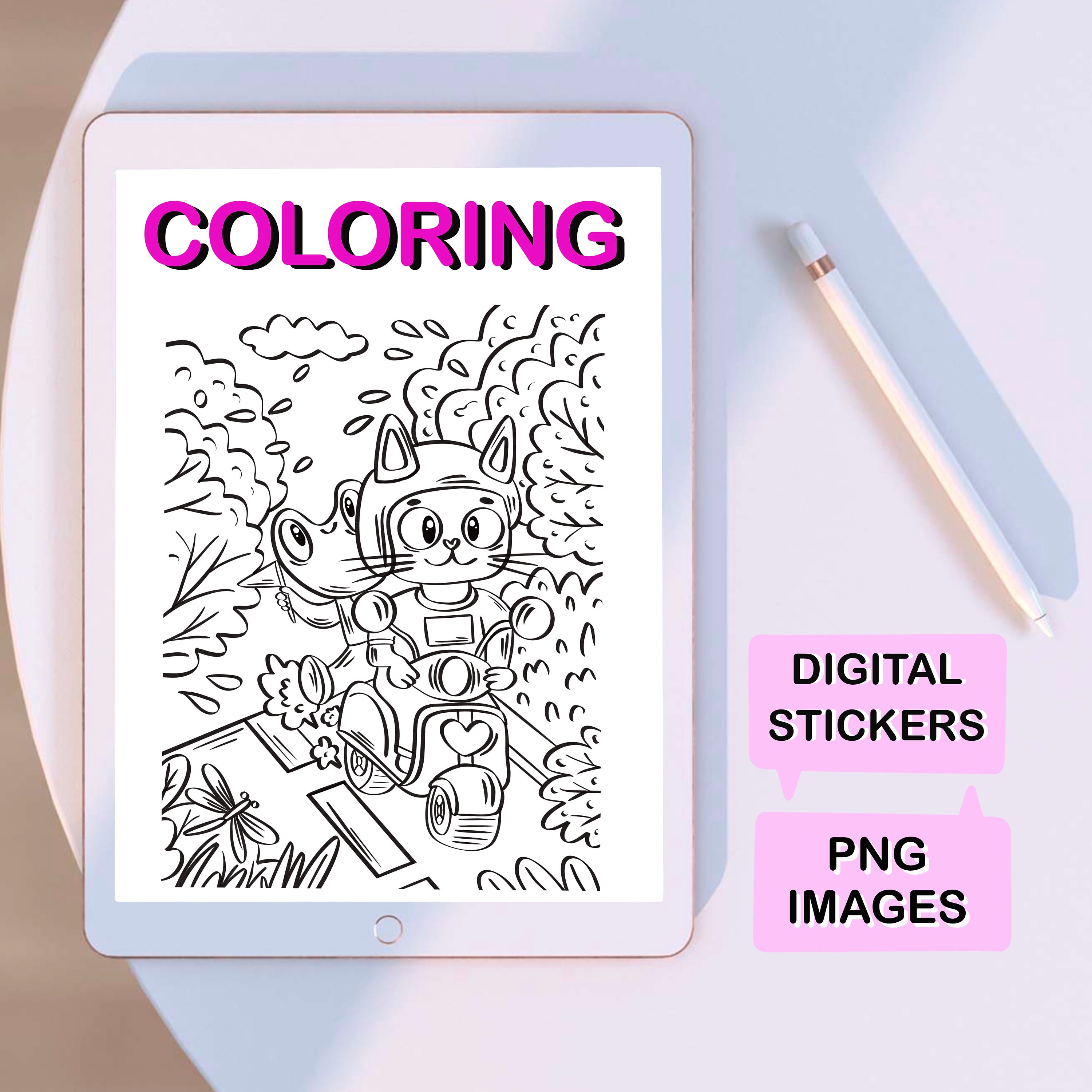 Printable Coloring Page- Magical Coloring Page- Coloring Page