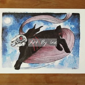 Black Rabbit of Inle A4 Art Print