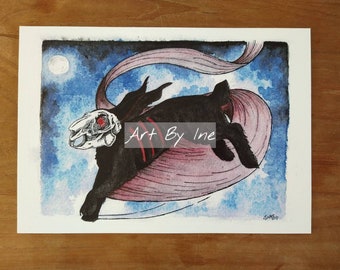 Black Rabbit of Inle A4 Art Print