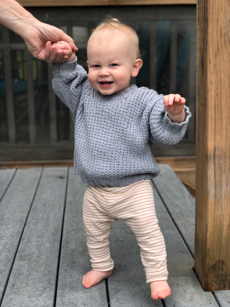 Oversized Baby Toddler Kids Pullover Sweater KNITTING Etsy