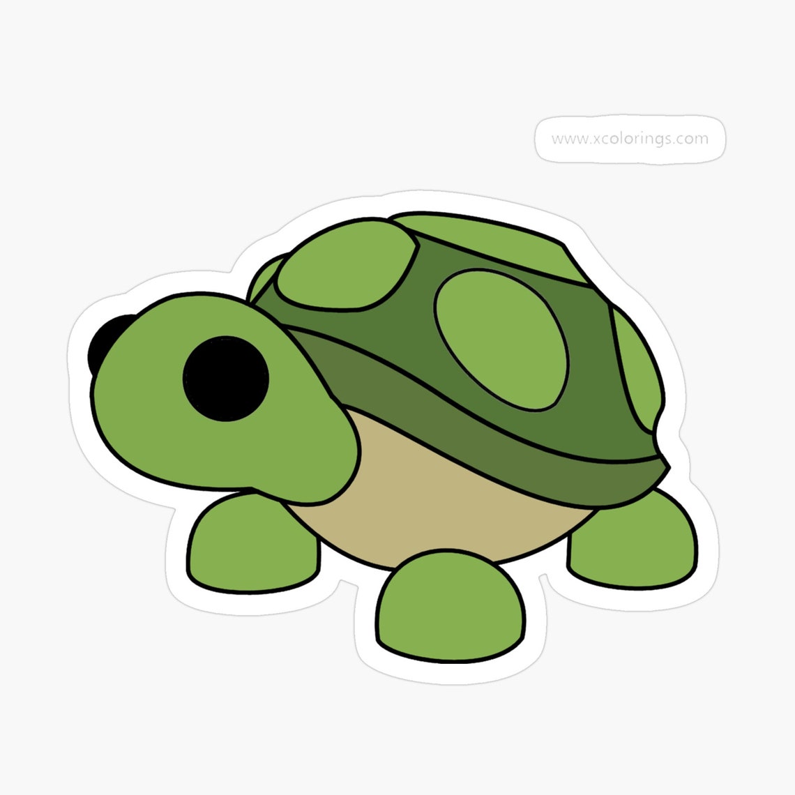 Adopt Me Cool Legendary Turtle Kisscut Stickers Etsy
