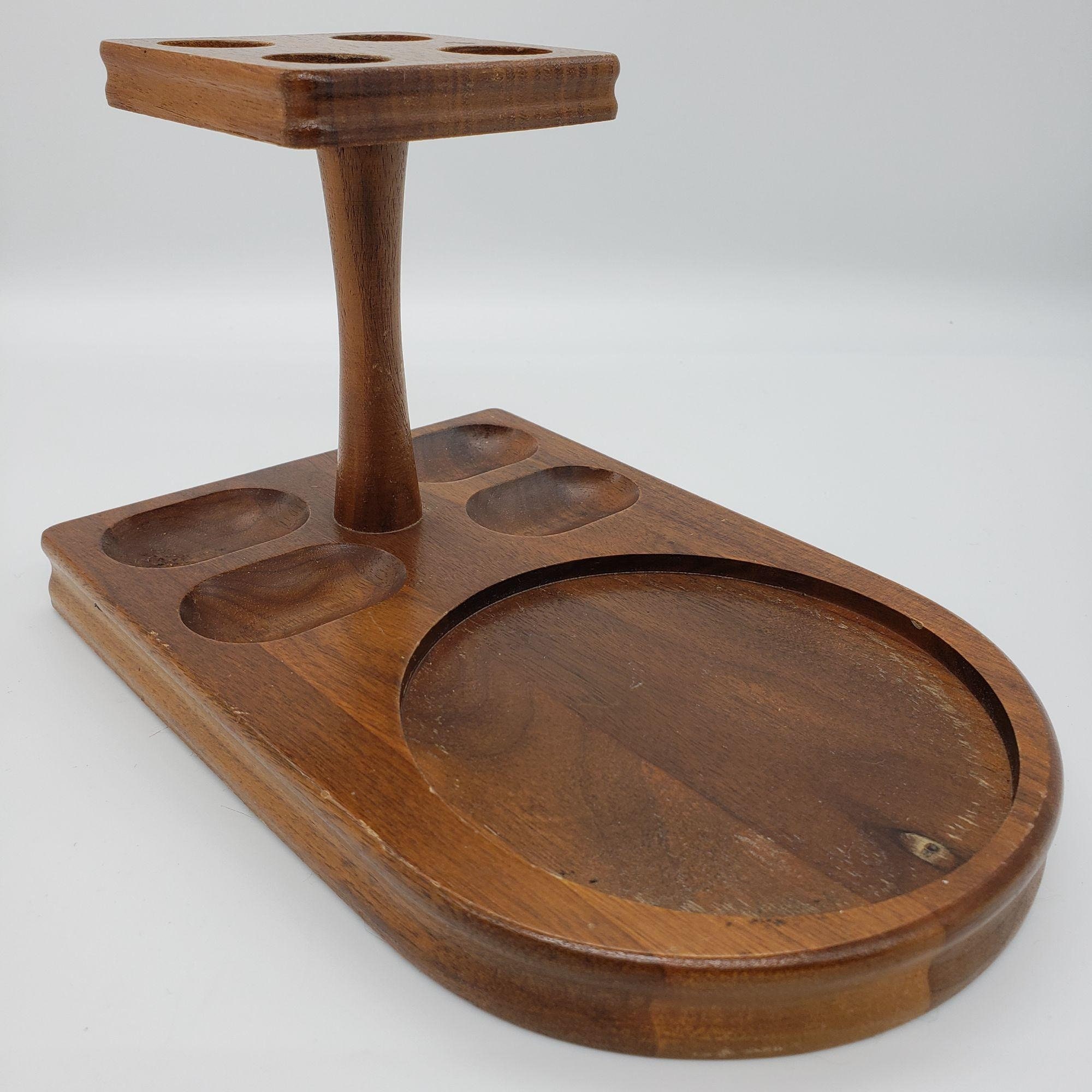 Vintage Decatur Walnut Pipe Rack Etsy