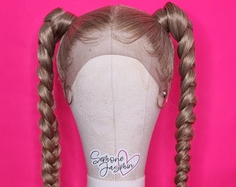 Miss Braided Babe, Custom styled wig, Made to order wig
