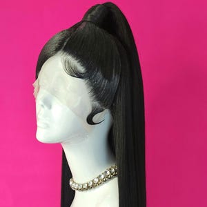 Half up half down Wig, Pigtail Wig, Cosplay Wig, Fantasy Hair, Styled Wig, Customized Wigs, Swoop Wip, Cosplay, Drag Wig, Halloween Wig