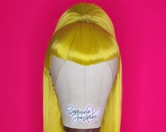 DOUBLE STACKED WIG, Lace Front Wig, Styled Wig, Drag Wig, Synthetic Wig, Fringe Wig, Drag Wig Styled, Custom Wig, Wig