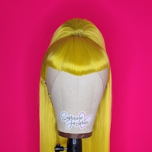 DOUBLE STACKED WIG, Lace Front Wig, Styled Wig, Drag Wig, Synthetic Wig, Fringe Wig, Drag Wig Styled, Custom Wig, Wig