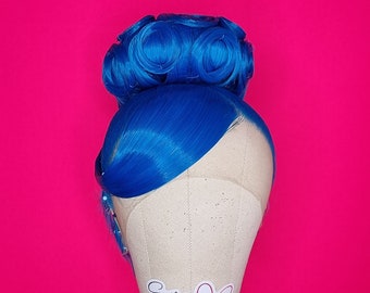 UPDO WIG, Vintage Wig, Drag Queen Synthetic Wigs, Styled Wigs, Drag Queen Updo, 90s wig, Customized Wigs