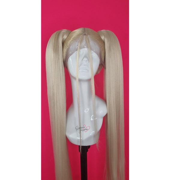Blonde Updo Wig, Pigtail Wig, Cosplay Wig, Drag Queen Wig, Styled Wig, Customized Wigs, Wig with bangs, Cosplay, Wig