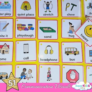 コミュニケーション絵カード、自閉症視覚補助、子供向け特別教育教師コミュニケーション補助、教師コミュニケーション、絵の交換