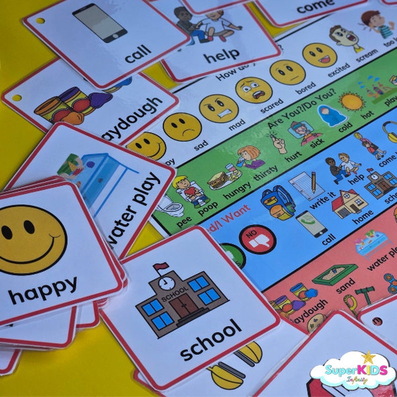 Special Education Visual Aid for Kids, Communication Starter Kit for