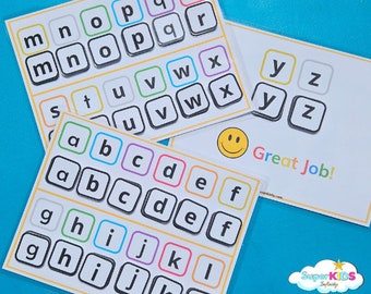 Kleinbuchstaben Alphabet, druckbare Aktivität für Vorschule (digitaler Download)