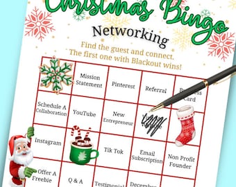 Christmas Networking Bingo Game for Business Events (Digital Download)