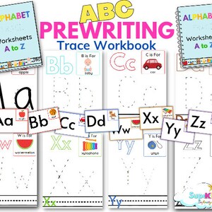 Best Alphabet Trace Worksheets A to Z Printable, Uppercase and Lowercase Letters, Educational Preschool Printable Workbook, Letter Tracing