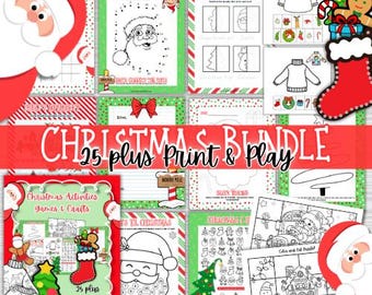 Christmas Activities for Kids Printable Bundle | 25+ Holiday Games, Crafts & Worksheets | Classroom, Party and Family Fun