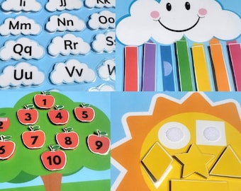 Toddler Learning Binder | Shapes, Numbers, Alphabet (Printable)