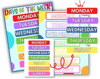 Days of the Week Learning Chart, Homeschool Activity (PDF)