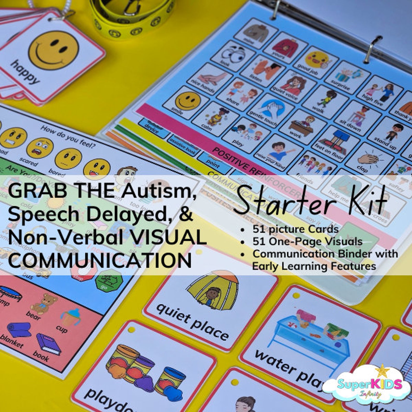 Communication Picture Cards, Autism Visual Aid, Special Education