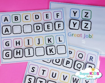 Vorschule Alphabet passenden Aktivität, lernen druckbare (digitaler Download)