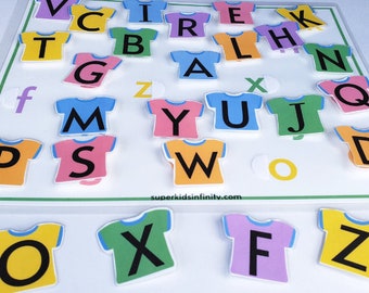 T-Shirt Alphabet Matching Printable, Letter Recognition Activity (PDF Download)