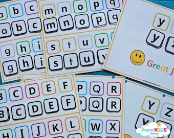 Alphabet Learning Printable, Toddler ABC Recognition Worksheet (Digital Download)