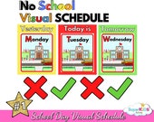 Autism Visual School Schedule, Special Education Printable (PDF)