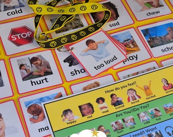 Visual Communication Cards for Nonverbal and Speech Delay Children, Preschool Visual Aid, Classroom Communication Cards, Communication Chart