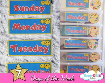 Days of the Week Labels, Classroom Organization (PDF Pattern)