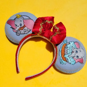 Embroidered Flying Elephant Mouseears!