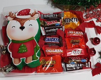 Rendeer mini piñata lista para enviar con dulces Santa Claus piñata Navidad favorece las decoraciones de la fiesta de Navidad Suministros para la fiesta de Navidad