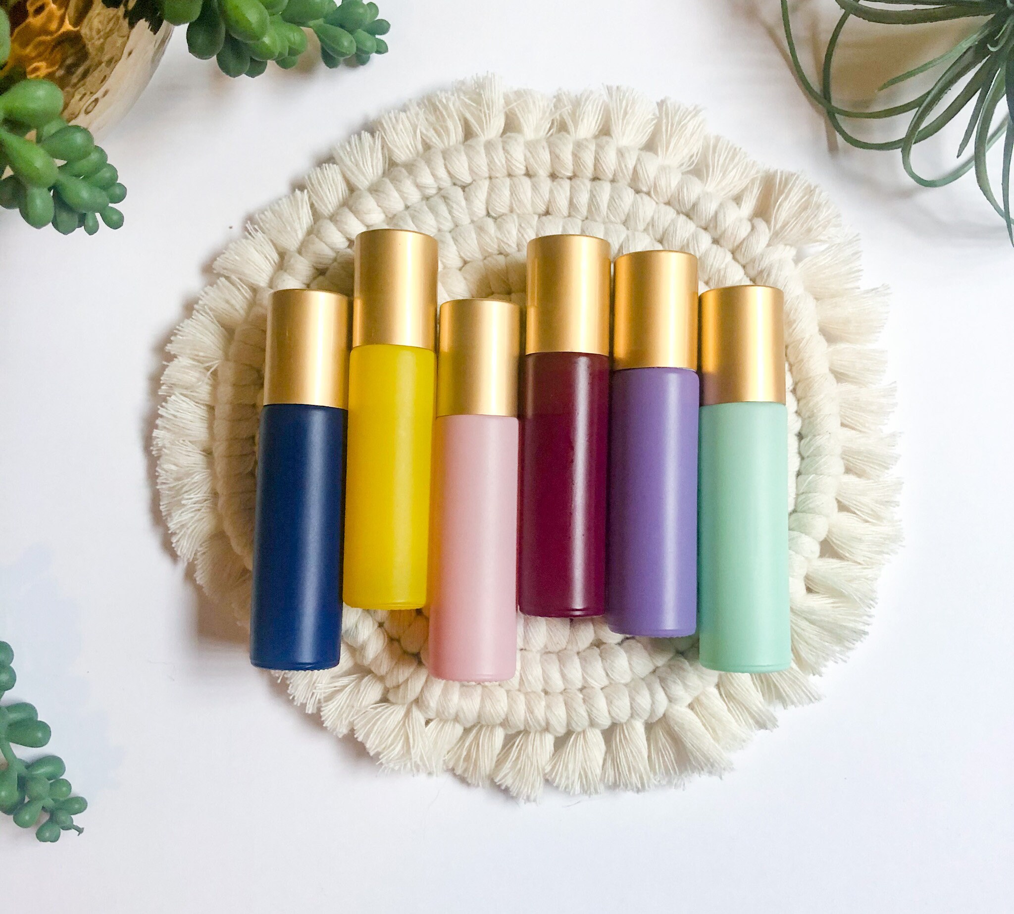 Essential Oil Roller Bottles with Crystal Rollers 6 pack Etsy.de