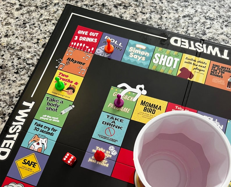 Twisted Adult Drinking Board Game for Parties Pre Games Etsy