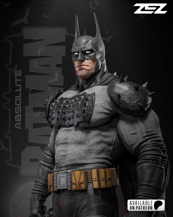 アブソリュートバットマン - ファンアート、3Dプリント、未塗装モデル
