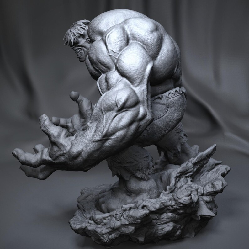 Figurine Hulk Avengers - Sculpture 40cm - unpainted - unassembled 3D printed kit