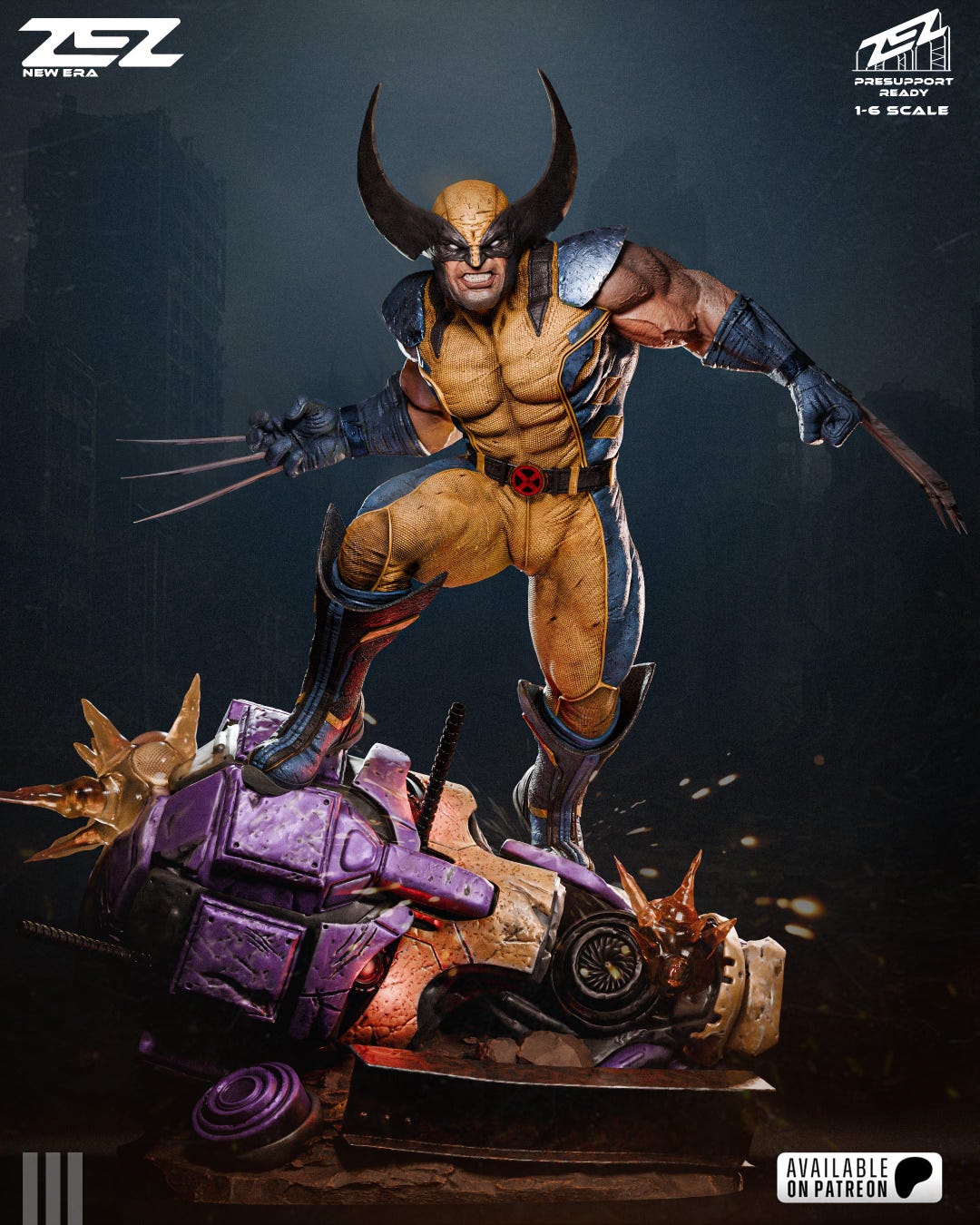 Wolverine Diorama – Fan Art Statue by ZEZ Studios | Unpainted 3D ...
