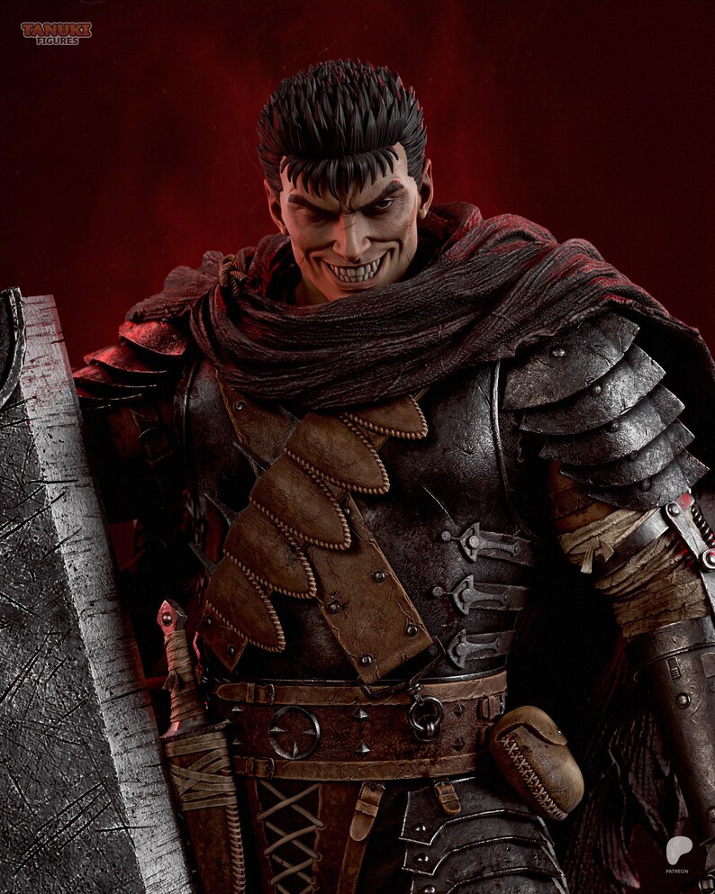Berserk (guts) Diorama – Fan Art Statue by Tanuki Figures | Unpainted