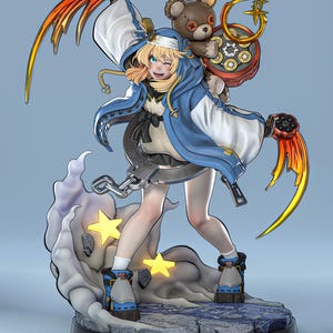 Bridget- Guilty Gear Fanart, 3D Printed, Unpainted Model Kit