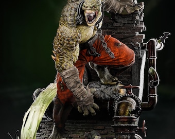 Killer Croc.  -Fan Art, Unpainted 3D Printed Model Kit by ZeZ Studios