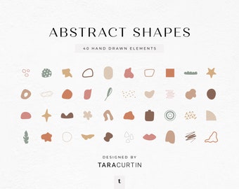 Modern Boho Abstract Shapes, Abstract Shapes Clipart, Modern Shapes Clipart, Shapes SVG, Shapes Circuit, Boho Shapes Clipart, Sheet 3