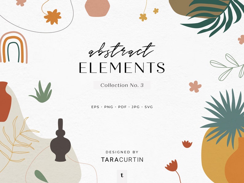 Abstract Elements Collection No. 3 Vases Plants Shapes image 1