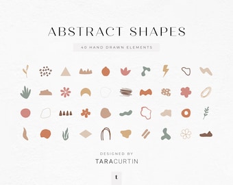 Modern Boho Abstract Shapes, Abstract Shapes Clipart, Modern Shapes Clipart, Shapes SVG, Shapes Circuit, Boho Shapes Clipart, Sheet 2