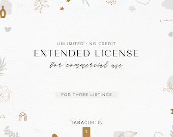Extended License for Commercial Use, Three Listings, Unlimited with No Credit