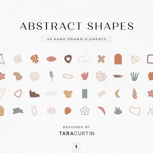 Modern Boho Abstract Shapes, Abstract Shapes Clipart, Modern Shapes Clipart, Shapes SVG, Shapes Circuit, Boho Shapes Clipart, Sheet 1