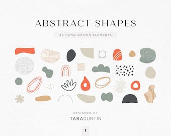 Modern Abstract Shapes, Abstract Shapes Clipart, Modern Shapes Clipart, Shapes SVG, Shapes Circuit, Boho Shapes Clipart, Sheet 3