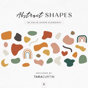 Abstract Shapes, Abstract Line Art, Hand Drawn Shapes, Organic Shapes, Shapes SVG, Modern Abstract Shapes, Shape Elements, Boho Shapes, Boho