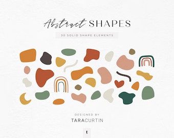 Abstract Shapes, Abstract Line Art, Hand Drawn Shapes, Organic Shapes, Shapes SVG, Modern Abstract Shapes, Shape Elements, Boho Shapes, Boho
