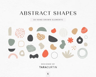 Modern Abstract Shapes, Abstract Shapes Clipart, Modern Shapes Clipart, Shapes SVG, Shapes Circuit, Boho Shapes Clipart, Sheet 2