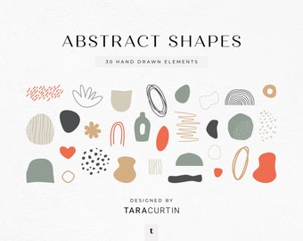 Modern Abstract Shapes, Abstract Shapes Clipart, Modern Shapes Clipart, Shapes SVG, Shapes Circuit, Boho Shapes Clipart, Sheet 1