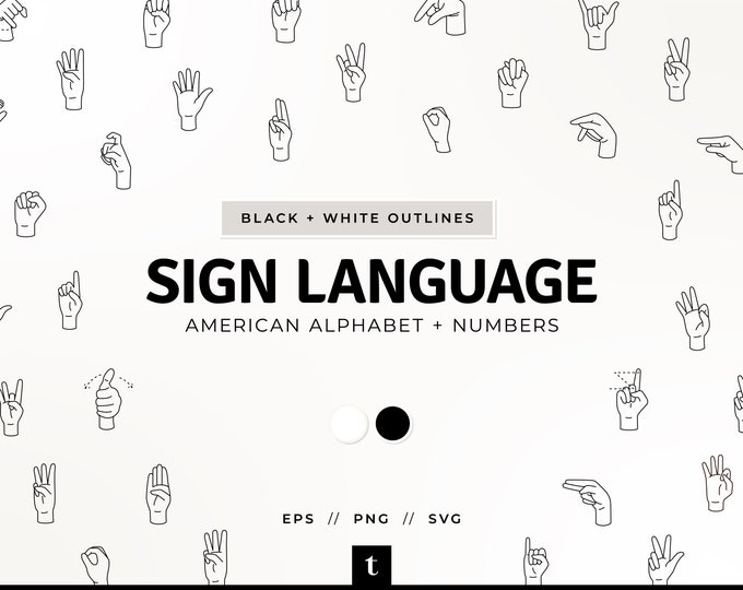 ASL SVG Sign Language Alphabet SVG • American Sign Language Svg • Asl ...