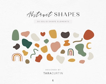 Abstract Shapes, Abstract Line Art, Hand Drawn Shapes, Organic Shapes, Shapes SVG, Modern Abstract Shapes, Shape Elements, Boho Shapes, Boho